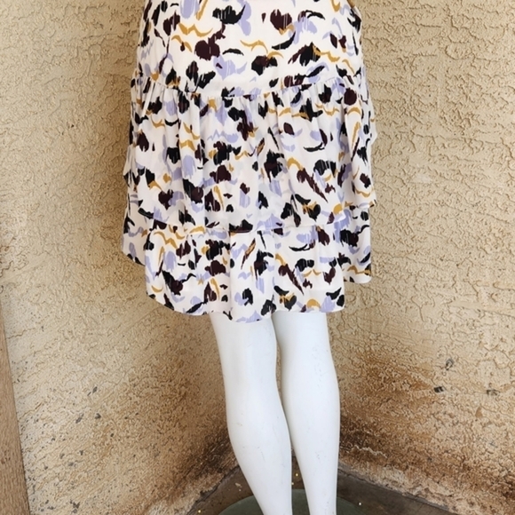 A.L.C .BAXTER SILK‎ CREPESKIRT - LILAC MULTI - Picture 6 of 8